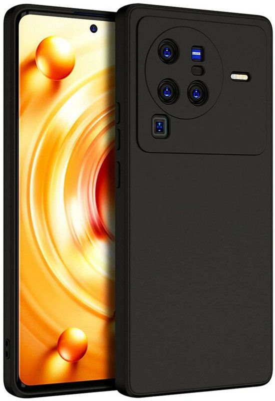 Mascot Max Back Cover for Vivo X80 Pro (5G)  (Black, Grip Case, Silicon, Pack of: 1)