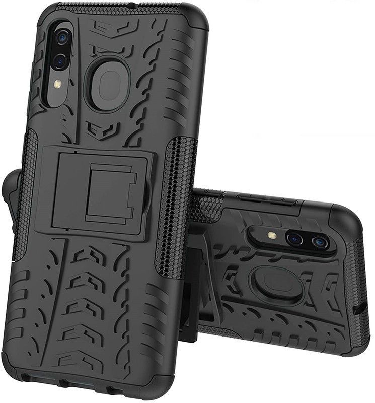 Elica Back Cover for Samsung Galaxy A20  (Black, Rugged Armor, Pack of: 1)