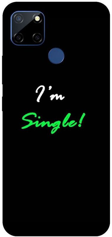 URCHIN Back Cover for Redmi 9C I m single, black, quotes, motivational  (Multicolor, Shock Proof)