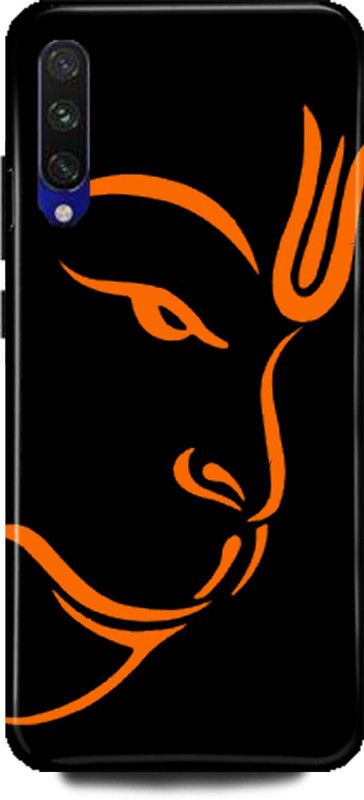 Bluvver Back Cover for Mi A3  (Black, Orange, Pack of: 1)
