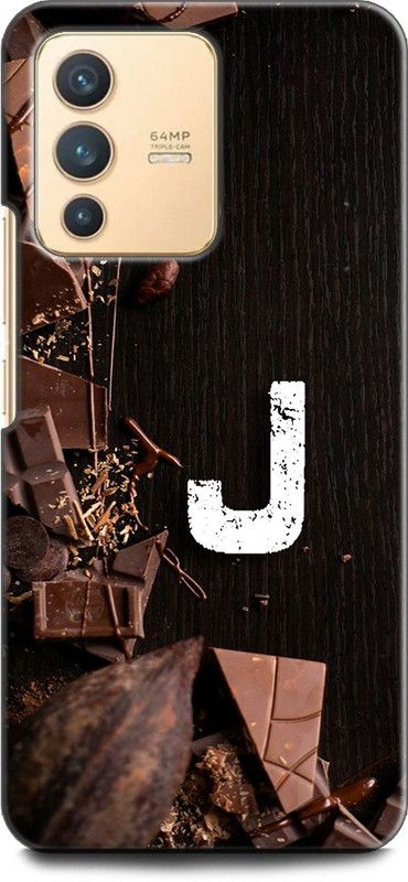 KEYCENT Back Cover for Vivo V23 Pro 5G, V2132 J, J LETTER, J NAME, CHOCOLATE , BROWN, ALPHABET  (Multicolor, Shock Proof, Pack of: 1)