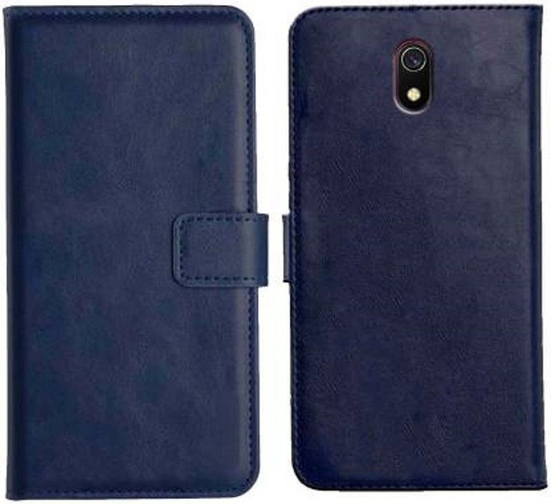 GoPerfect Flip Cover for Xiaomi Redmi 8A |Shock Proof Flip Cover| Card Pockets Wallet & Stand  (Blue, Dual Protection, Pack of: 1)