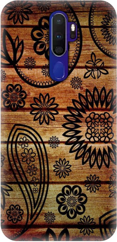 Smutty Back Cover for Oppo A9 2020, CPH1937, CPH1939, CPH1941 - Wooden Floral Print  (Multicolor, Hard Case, Pack of: 1)
