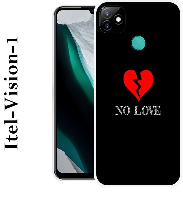 Sswastik Back Cover for Itel Vision 1  (Black, Red, Grip Case, Silicon)