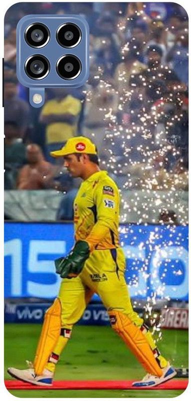 THE NARAYANA COLLECTIONS Back Cover for SAMSUNG GALAXY M53-DHONI,MSD,IPL,CSK,INDIAN,CRICKETER  (Multicolor, Hard Case, Pack of: 1)