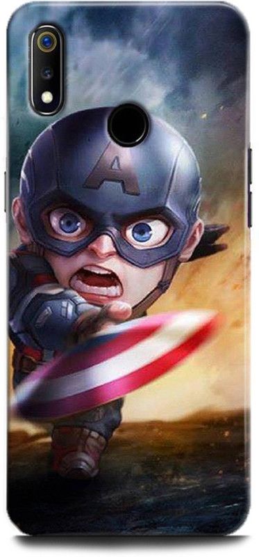 Afterglow Back Cover for Realme 3 Pro CAPTAIN AMERICA, SUPERHERO, AVENGERS, MARVAL, COMIC, SHIELD  (Multicolor, Shock Proof, Pack of: 1)