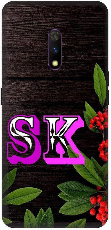 SSMORYA Back Cover for Realme X (SK Pink Alphabet) Printed Back Cover  (Multicolor, Waterproof, Pack of: 1)