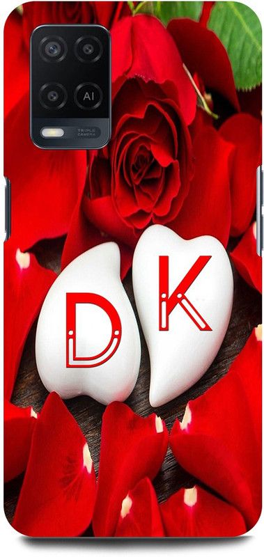 JUGGA Back Cover for OPPO A54, CPH2239, D LOVES K NAME,D NAME, K LETTER, ALPHABET,D LOVE K NAME  (Red, Hard Case, Pack of: 1)