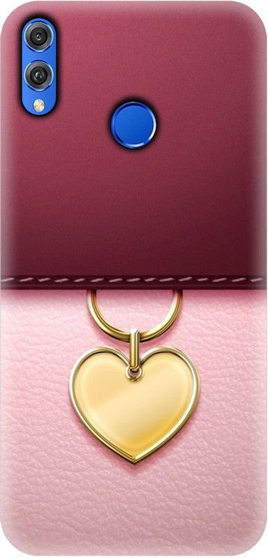 Smutty Back Cover for Honor 8X - Heart Locket Print  (Multicolor, Hard Case, Pack of: 1)