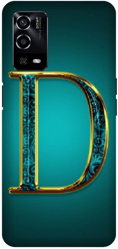UMPRINT Back Cover for Oppo A55/CPH2325, D D latter Alphabet Printed Back Cover  (Multicolor, Hard Case, Pack of: 1)
