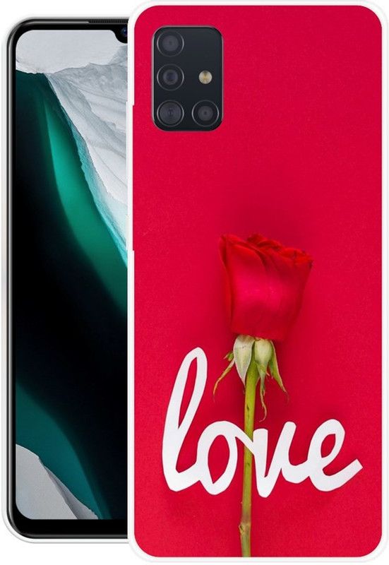 BLUEBUG Back Cover for Samsung Galaxy A71  (Red, Grip Case, Silicon, Pack of: 1)