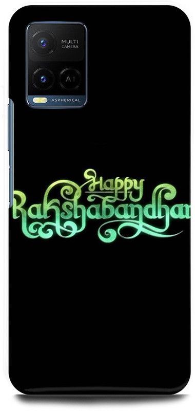 FIKORA Back Cover for Vivo Y21A, V2111, FESTIVAL, RAKSHABANDHAN, BROTHERLOVE, SISTER, LOVE  (Black, Hard Case, Pack of: 1)