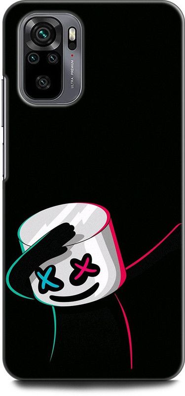 KEYCENT Back Cover for REDMI Note 10S MARSHMELLO, DJ, EDM, MUSIC, SMILEY, FUNNY  (Multicolor, Pack of: 1)