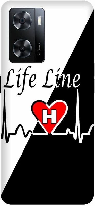 Dimora Back Cover for OPPO A 57e, H NAME WITH LETTER ALPHABET  (Multicolor, Hard Case, Pack of: 1)
