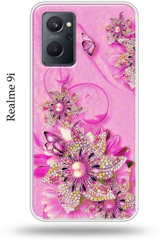 Jaipur Print Hub Back Cover for Realme 9i,Oppo A76,Oppo K10(4G),Oppo A96  (Pink, Gold, Grip Case, Silicon, Pack of: 1)