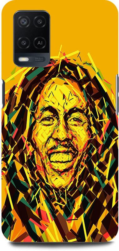 JUGGA Back Cover for OPPO A54, CPH2239, BOB, MARLEY, SINGER, MUSIC, JAMAICAN, SINGER  (Yellow, Hard Case, Pack of: 1)