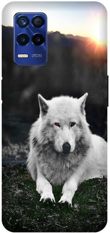 Bluvver Back Cover for Realme 8s 5G , RMX3381, Printed White,Wolf Back Cover  (Multicolor, Hard Case)