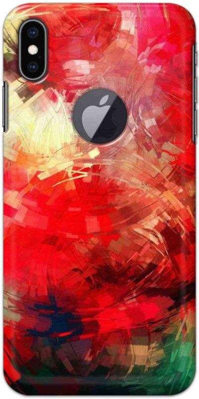 NDCOM Back Cover for iPhone Xs Logo Cut Attractive Color Printed  (Multicolor, Hard Case, Pack of: 1)