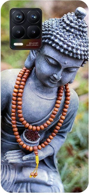 URCHIN Back Cover for Realme 8 Buddha, Gautama Buddha, Buddha god, Buddha cover  (Multicolor, Shock Proof, Pack of: 1)