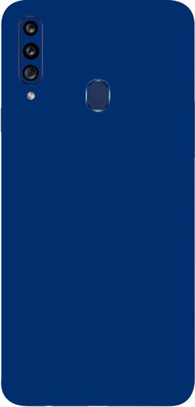 AsSkin Samsung A20 Su Mobile Skin  (Ultra Super Dark Blue Matte Skin With High Gloss Finish).)