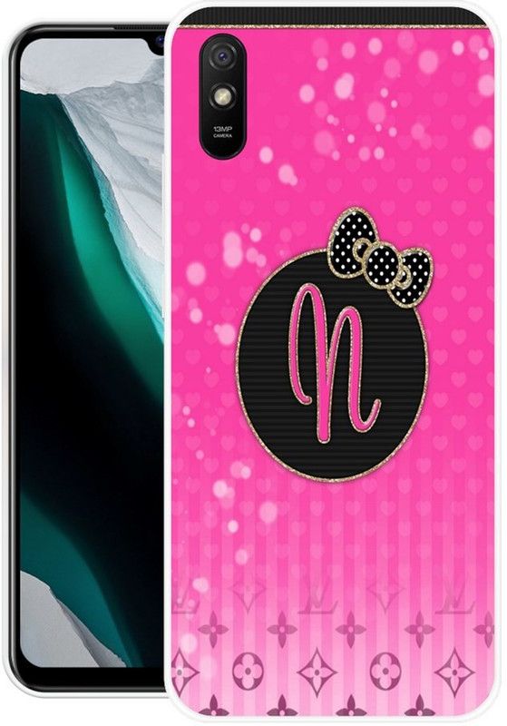 SHIVKUDI Back Cover for Mi Redmi 9A, Redmi 9i, Mi Redmi 9A Sport, Redmi 9i Sport  (Pink, Black, Silicon)