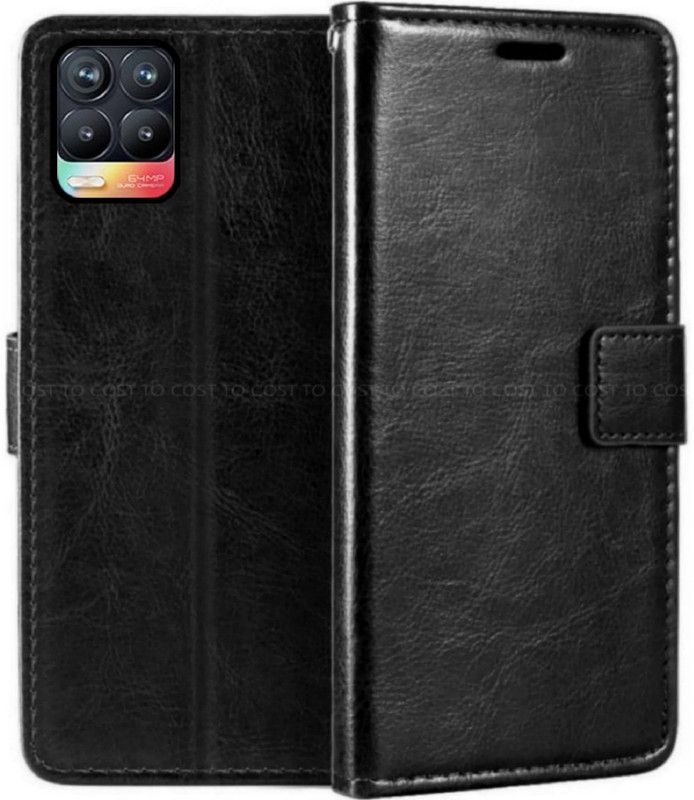 COST TO COST Flip Cover for Realme 8 Pro 4G Black Flip Cover, Realme 8 Pro 4g RMX3081  (Black, Dual Protection, Pack of: 1)