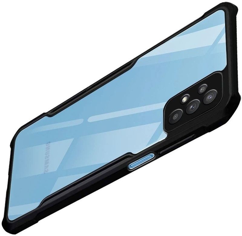 Phone Back Cover Back Cover for Samsung Galaxy A32  (Black, Transparent, Grip Case, Pack of: 1)