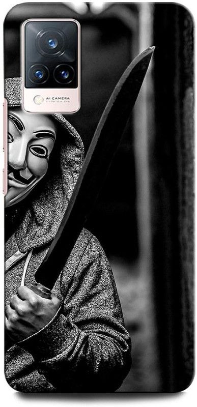 ORBIQE Back Cover for Vivo V21 V2050 ANONYMOUS BLADE, JOKER, HACKER, V FOR VANDATA  (Multicolor, Hard Case, Pack of: 1)