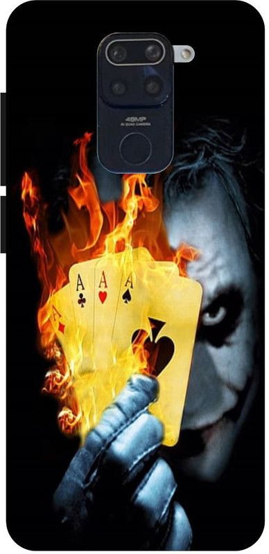 PICHKU Back Cover for REDMI NOTE 9-M2003J15SC-NEW,JOKER,ANONYMOUS,BLADE,HACKER,MASK,VILLAIN,BAT,MAN,CARD  (Yellow, Hard Case, Pack of: 1)