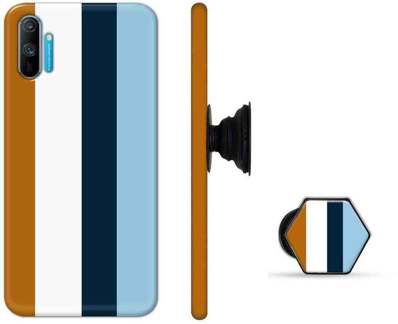PRINTEDGE Back Cover for Realme C3  (Multicolor, Cases with Holder, Pack of: 2)