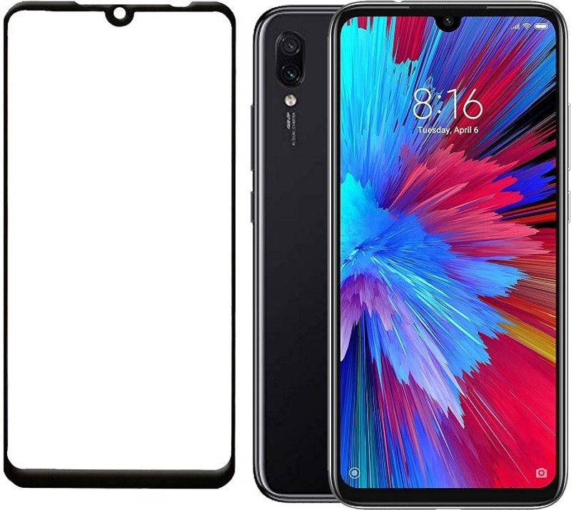 HOBBYTRONICS Edge To Edge Tempered Glass for Redmi Note 7S, Redmi Note 7 Pro, Redmi Note 7  (Pack of 1)