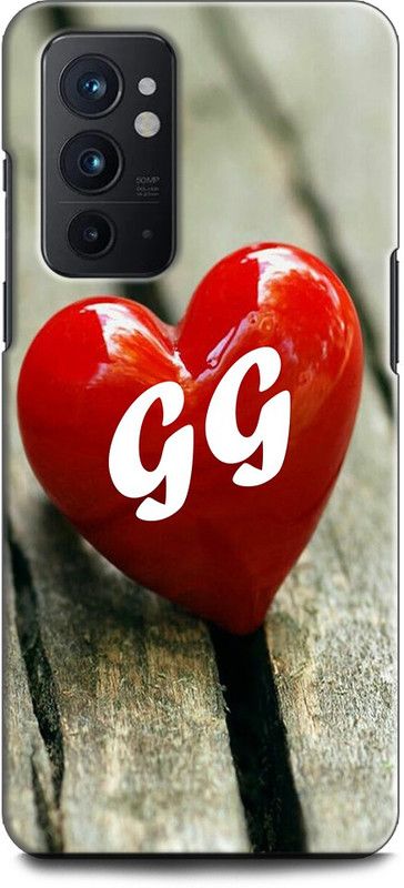 INDICRAFT Back Cover for OnePlus 9RT 5G G G, G LOVES G, NAME, ALPHABET, GG LOVE, HART, BLUE  (Multicolor, Shock Proof, Pack of: 1)