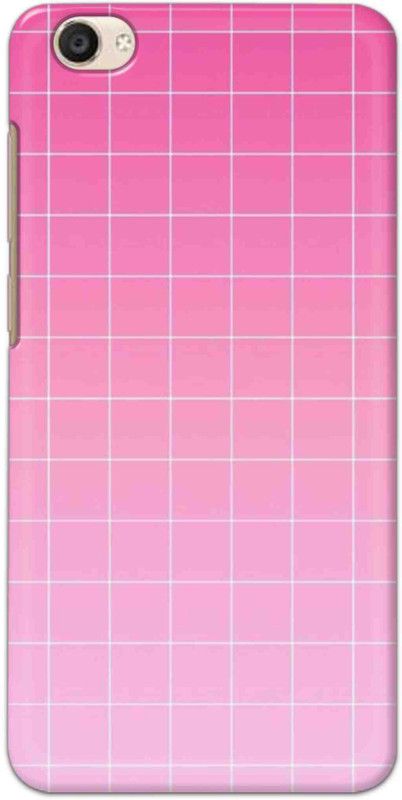 NDCOM Back Cover for Vivo Y55 Pink Grid Printed  (Multicolor, Hard Case, Pack of: 1)