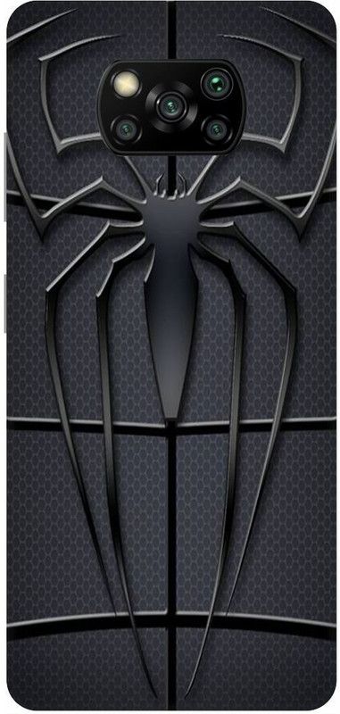 Zaplab Back Cover for Xiaomi Poco X3,MZB07Z4IN, Spiderman Logo Printed Back cover  (Multicolor, Hard Case, Pack of: 1)