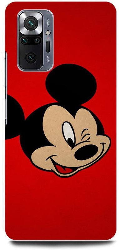 FRONK Back Cover for REDMI Note 10 Pro, MICKEY, MOUSE, MINNIE, MOUSE, DOLL, TEDDY, LOVE  (Red, Hard Case)