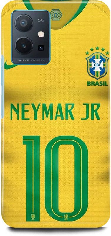 play fast Back Cover for Vivo T1 5G, V2141 NEYMAR, JR, FOOTBALL, PLAYER, DRESS  (Yellow, Hard Case, Pack of: 1)