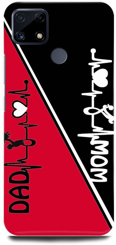 FRONK Back Cover for Realme C25s, RMX3197, MOM, DAD, MOTHER, FATHER, LOVE  (Red, Hard Case, Pack of: 1)