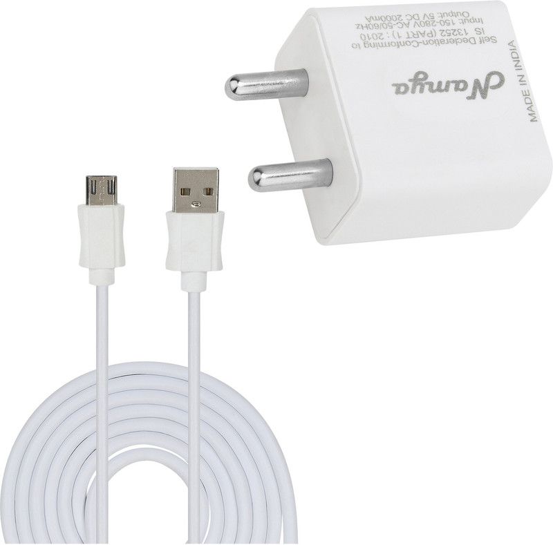 NAMYA 5 W NA 1 A Mobile FAST CHARGER & SYNC/ data cable for O__PO	F3 PLUS Charger with Detachable Cable  (White)
