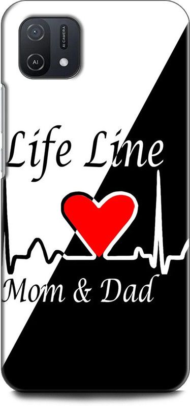 INDICRAFT Back Cover for OPPO A16K, CPH2349 MOTHER, MAA, FATHER, LIFE LINE MOM DAD, LOVE  (Multicolor, Shock Proof, Pack of: 1)