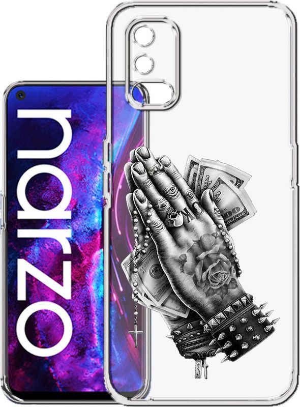 HANIRY Back Cover for Realme Narzo 30 Pro / RMX2117 mobile cover | MONEY IN THE HAND | Design | PNG_39  (Multicolor, Flexible, Silicon, Pack of: 1)