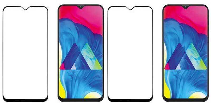 HOBBYTRONICS Edge To Edge Tempered Glass for Samsung Galaxy M10  (Pack of 2)