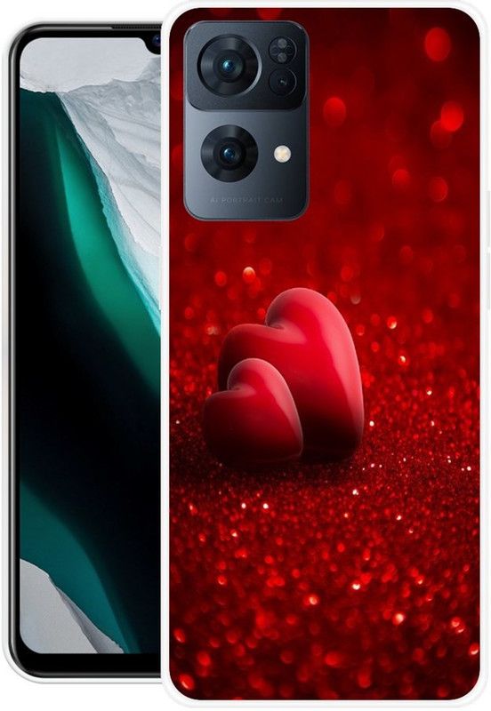 RJ14 (Online) Back Cover for OPPO Reno7 Pro 5G  (Red, Silicon)