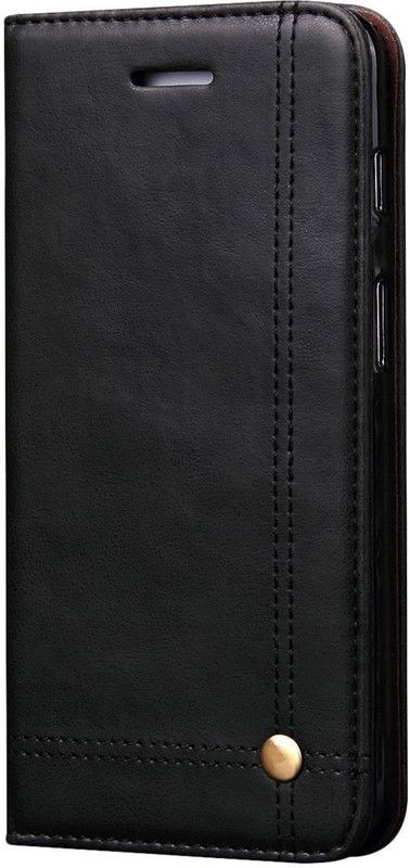 DOB Book Cover for OnePlus 6 / One Plus 6 / 1+6  (Black, Magnetic Case)