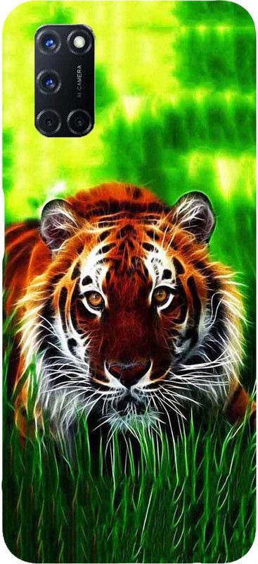 METOO Back Cover for OPPO CPH2061, Tiger Design Back Cover, OPPO CPH2061 back cover Print : 74  (Multicolor, Dual Protection, Silicon, Pack of: 1)