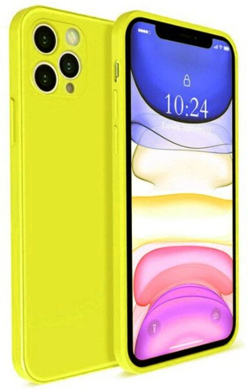 RiverForest Back Cover for iphone 12 Pro  (Yellow, Dual Protection, Silicon, Pack of: 1)