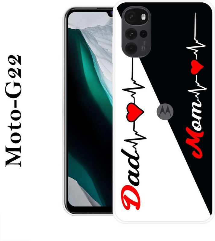 VITARO Back Cover for Motorola Moto G22  (Black, White, Grip Case, Silicon)