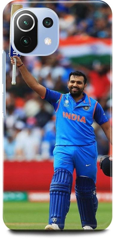 JUGGA Back Cover for Mi 11 Lite, ROHIT, SHARMA, INDIAN, PLAYER, MUMBAI, INDIANS  (Blue, Hard Case, Pack of: 1)
