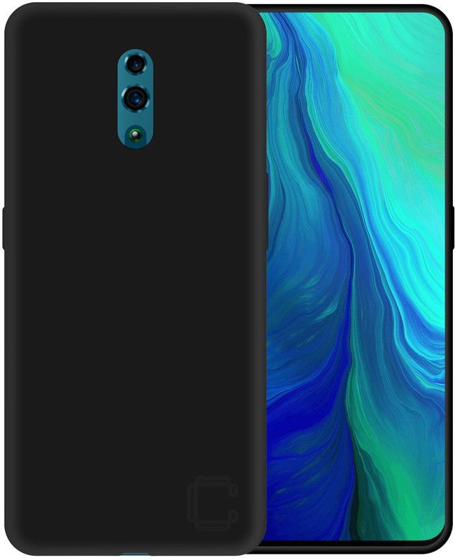 CASE CREATION Back Cover for OppoRENO Smart HD Dual Protection Silicon  (Black, Anti-radiation, Pack of: 1)