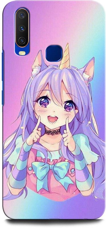 GRAFIQE Back Cover for Vivo Y15 1901 GIRL, WOMEN ARTWORK, ANIME, PRETTY, BEUTY  (Multicolor, Shock Proof, Pack of: 1)