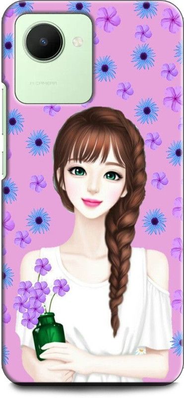 WallCraft Back Cover for Realme Narzo 50i Prime, RMX3506 GIRL, ANIME, PINK, LOVELY GIRL, CARTOON, CUTE GIRL, DOLL  (Multicolor, Dual Protection, Pack of: 1)